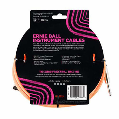 Picture of Ernie Ball Instrument Cable Neon Orange 10 ft. P06079