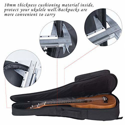 Picture of EASTROCK Soprano Ukulele for Beginner 21 Inch Mahogany Wooden Ukelele Kit with Gig Bag,Tuner,Strap,Carbon String,Cleaning Cloth Set(Soprano Ukulele,Ukulele)