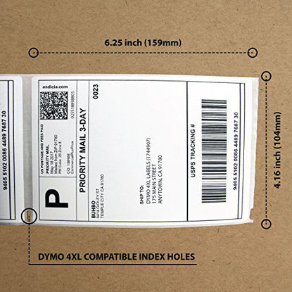 Picture of Buhbo Compatible with DYMO 4XL 4" x 6" Shipping Label 1744907, White (220 Per Roll)