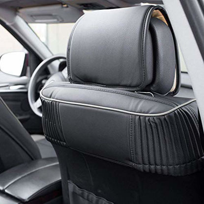 Picture of FH Group PU205GRAYBLACK102 Gray/Black Ultra Comfort Leatherette Front Seat Cushion (Airbag Compatible)