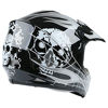 Picture of TCMT Dot Youth & Kids Motocross Offroad Street Helmet Black Skull Motorcycle Youth Helmet Dirt Bike Motocross ATV Helmet+Goggles+Gloves M