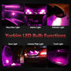 Picture of Yorkim 194 Led Bulb Pink Purple, Ultra Bright Universal Fit 168 Led Bulb Pink/Purple, T10 Led Bulb Purple, W5W LED Bulb for Car Interior Dome Map Door Courtesy License Plate Lights- Pack of 10