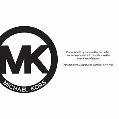 Picture of Michael Kors Men's Slim Runway Analog-Quartz Watch with Stainless-Steel Strap, Black, 22 (Model: MK8607)