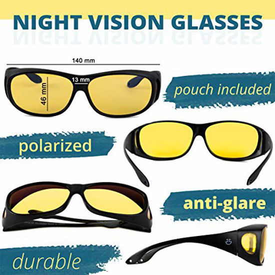 GetUSCart- Night Driving Glasses Anti Glare Polarized, HD Night