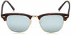 Picture of Ray-Ban Unisex-Adult RB 3016 Clubmaster Sunglasses, Tortoise & Gold/Silver Flash, 51 mm