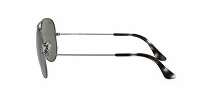 Picture of Ray-Ban Unisex-Adult RB3025 Classic Sunglasses, Sand Transparent Grey/Green, 58 mm