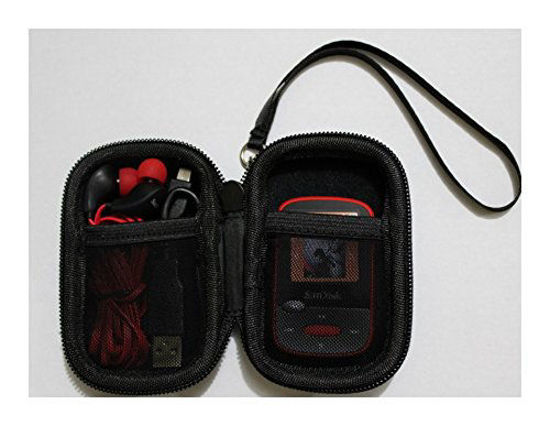 Black Caseling Carrying Hard Case for Sandisk Clip Jam / Sansa Clip Plus / Clip Sport MP3 Player - Apple Ipod Nano Ipod Shuffle 