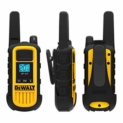 Picture of DEWALT DXFRS800 2 Watt Heavy Duty Walkie Talkies - Waterproof, Shock Resistant, Long Range & Rechargeable Two-Way Radio with VOX (6 Pack w/ Gang Charger) (DXFRS800-BCH6)