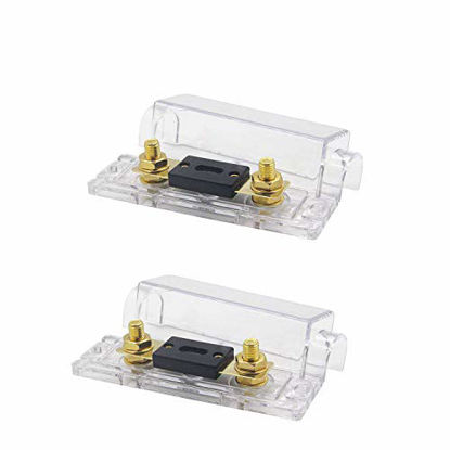 Picture of ZOOKOTO 0/2/4 Gauge AWG Inline ANL Fuse Block Fuse Holder with 300A ANL Fuse for Car Audio Amplifier(2 Pack)