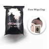 Picture of eNilecor Short Hair Wig 12'' Straight Bangs Short Bob Hair Candy Color Cosplay Synthetic Wigs Natural As Real Hair with Wig Cap (White)