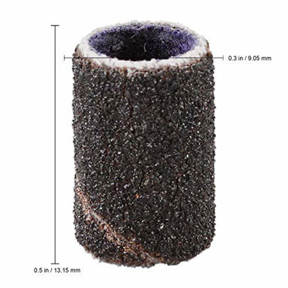 Picture of PANA 100 Pieces Nail Sanding Bands Professional Nail Manicure Great Fit for Nail Drill Bits for Acrylic Nails (120 Grit, Black)