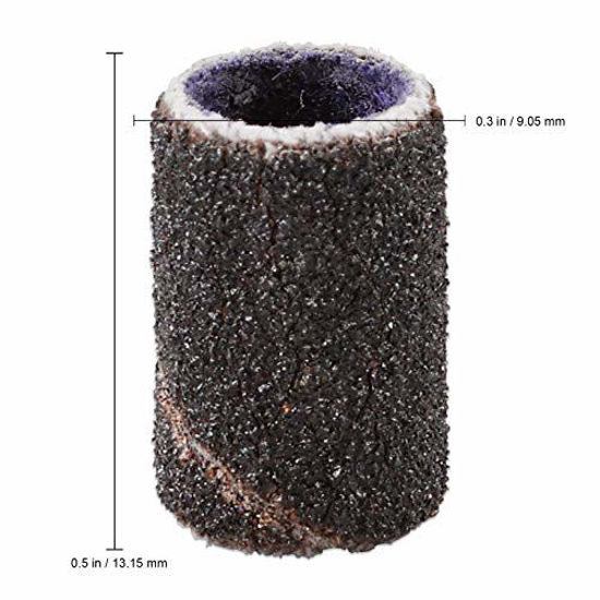 Picture of PANA 100 Pieces Nail Sanding Bands Professional Nail Manicure Great Fit for Nail Drill Bits for Acrylic Nails (120 Grit, Black)