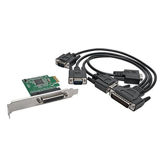 SIIG 4-Port Serial RS-232 PCIe Card - Quad Serial Adapter For Desktop Computers