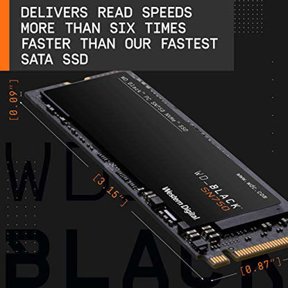 Picture of Western Digital 500GB WD_Black SN750  NVMe Internal Gaming SSD - Gen3 PCIe, M.2 2280, 3D NAND - WDS500G3X0C