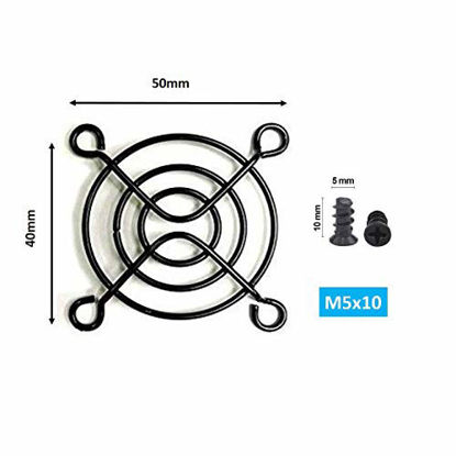 Picture of Easycargo 4pcs 50mm Fan Grill 50mm Guard Black with Screws (Black 50mm)