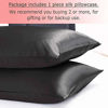 Picture of Ravmix 100% Pure Natural Silk Pillowcase for Hair and Skin with Hidden Zipper King Size 21 Momme 600TC Hypoallergenic Soft Breathable Both Sides Silk, 20×36inches, 1PCS, Space Gray