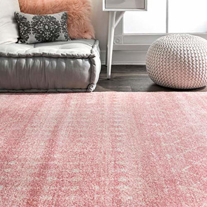 Picture of nuLOOM Moroccan Blythe Runner Rug, 2' 6" x 10', Pink
