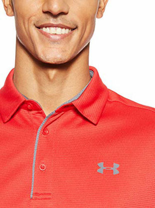 Picture of Under Armour Men's Tech Golf Polo , Red (600)/Graphite , X-Large