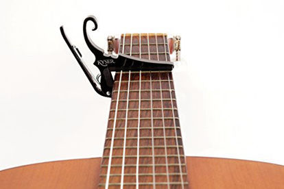 Picture of Kyser Quick-Change Capo for classical guitars, Black, KGCB
