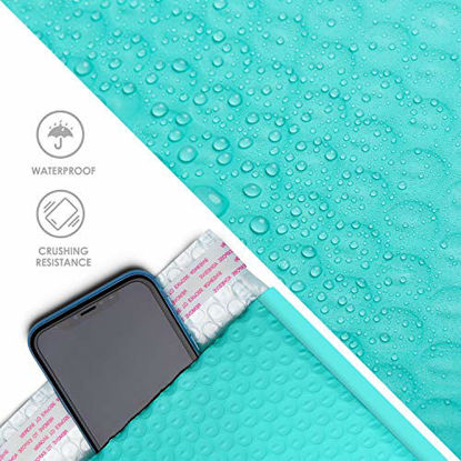 Picture of Metronic 25Pcs Poly Bubble Mailers, 6X10 Inch Padded Envelopes Bulk #0, Bubble Lined Wrap Polymailer Bags for Shipping/ Packaging/ Mailing Self Seal -Teal