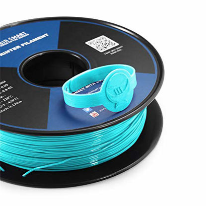 Picture of SainSmart Neon Color TPU, 1.75mm Flexible TPU 3D Printer Filament 800g, Dimensional Accuracy +/- 0.05 mm, Neon Cyan, a Greenish-Blue Color