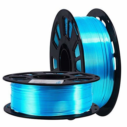 Picture of Silk PLA Turquoise Peacock Blue Shiny 3D Printer Filament, 1.75mm Diameter 1kg/Spool 2.2lbs Widely Support FDM 3D Printers, with Extra One Bag Filament Sample Gift DO3D