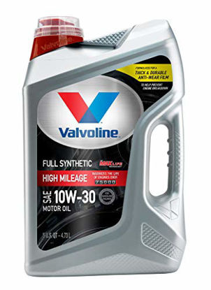 Picture of Valvoline Full Synthetic High Mileage with MaxLife Technology SAE 10W-30 Motor Oil 5 QT, Case of 3