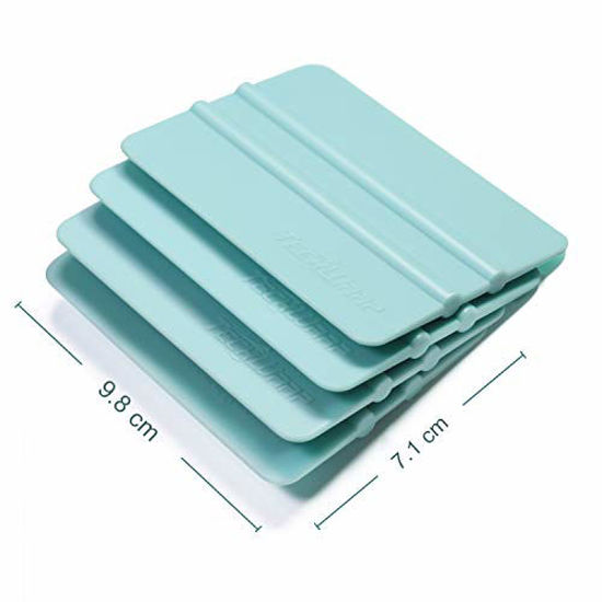 with Black Felt Edge TECKWRAP Plastic Felt Edge Squeegee 4 Inch for Car Vinyl Scraper Decal Applicator Tool 1 pcs