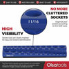Picture of Olsa Tools Magnetic Socket Organizer | 3/8-inch Drive | SAE Blue | Holds 26 Sockets | Premium Quality Tools Organizer
