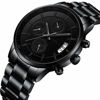 Picture of CRRJU Men Stainless Steel Watches Casual Waterproof Chronograph Quartz Wrist Watch for Men, Unique Auto Date Window Grey Color Watches