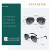 Picture of LUENX Aviator Sunglasses for Men Women Polarized Gradient Black Lens Metal Silver Frame