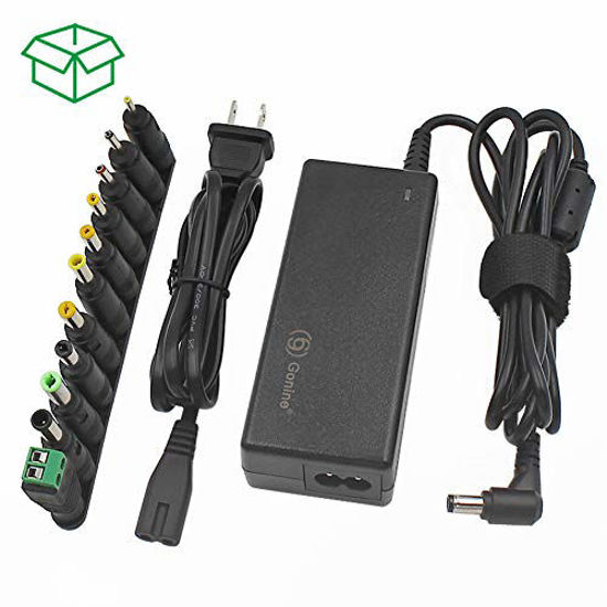 Picture of Gonine 12V 5A Power Supply 60W AC Adapter Switching with 5.5 X 2.1 mm DC Plug and 11 Pcs DC Jack Connector for LED Light Strips, Computer Monitor and More.
