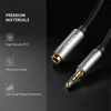 Picture of UGREEN 3.5mm Male to Female Extension Stereo Audio Extension Cable Adapter Gold Plated Compatible for iPhone, iPad, Smartphones, Tablets, Media Players Black PVC (10FT)
