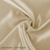 Picture of ShopBedding Luxury Satin Pillowcase for Hair - Queen Satin Pillowcase with Zipper, Champagne (Pillowcase Set of 2) - Blissford