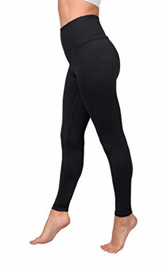 GetUSCart- 90 Degree By Reflex High Waist Fleece Lined Leggings - Yoga  Pants - Black - Large