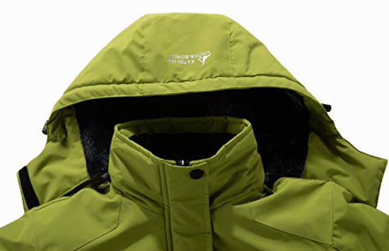 MOERDENG Women's Waterproof Ski Jacket Warm Winter Snow Coat Mountain Windbreaker Hooded Raincoat Jacket 