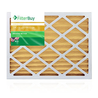 Picture of FilterBuy 10x14x2 MERV 11 Pleated AC Furnace Air Filter, (Pack of 2 Filters), 10x14x2 - Gold