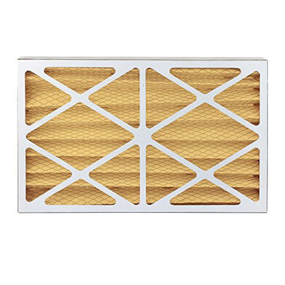 Picture of FilterBuy 14x20x4 MERV 11 Pleated AC Furnace Air Filter, (Pack of 2 Filters), 14x20x4 - Gold