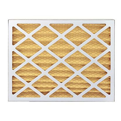 Picture of FilterBuy 17x20x2 MERV 11 Pleated AC Furnace Air Filter, (Pack of 2 Filters), 17x20x2 - Gold