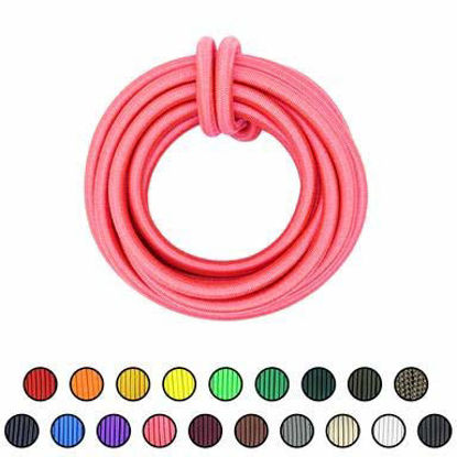 Picture of SGT KNOTS Marine Grade Shock Cord - 100% Stretch, Dacron Polyester Bungee for DIY Projects, Tie Downs, Commercial Uses (3/8", 500ft, Pink)