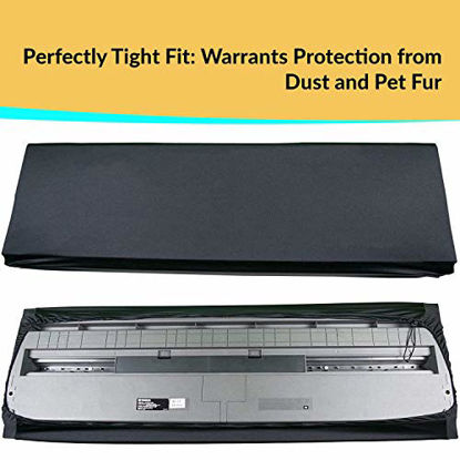 Picture of QMG Stretchable Keyboard Dust Cover for 61 & 76 Key-keyboard: Best for all Digital Pianos & Consoles - Adjustable Elastic Cord; Machine Washable - 41×16×6.