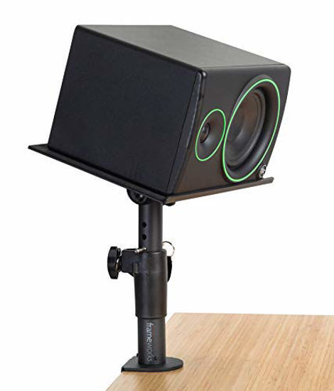 Picture of Gator Frameworks Desktop Clamp-On Studio Monitor and Speaker Stand - Set of 2 (GFWSPKSTMNDSKCMP)