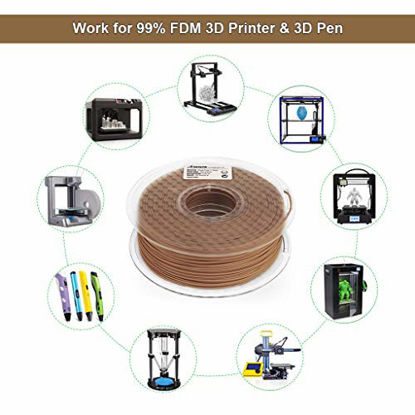 Picture of AMOLEN Dark Wood Walnut PLA Filament 1.75mm,Walnut 3D Printer Filament,1KG