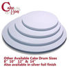 Picture of Cake Drums Round 10 Inches - (White, 3-Pack) - Sturdy 1/2 Inch Thick - Fully Wrapped Edges