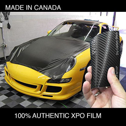 Picture of VVIVID XPO Black Carbon Fiber Car Wrap Vinyl Roll Featuring Air Release Technology (6ft x 5ft)