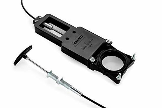 Picture of Camco Waste Valve Kit for RV Sewer Systems - Includes 3" Sewer Valve with Metal Handle and 72" Extension Cord, Installation Hardware Included - (39519)