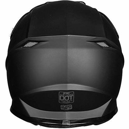 Picture of ILM Youth Kids ATV Motocross Dirt Bike Motorcycle BMX MX Downhill Off-Road MTB Mountain Bike Helmet DOT Approved (Matte Black, Youth-L)