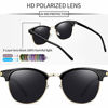 Picture of Joopin Semi Rimless Sunglasses Women Men Polarized Sun Glasses UV Protection (Retro Black)