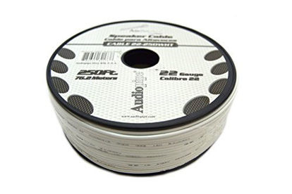 Picture of 22 Gauge 250 Feet White Stranded Copper Clad Speaker Wire Copper Clad Aluminum
