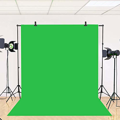 Picture of 5X7 Feet Non-Woven Backdrop Green Screen Photo Backdrop for Professional Photography Video Studio Background Newborn Baby Children Portrait Clothing Photo Props EY044 (5x7ft, Green)